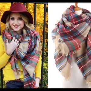 Tartan Plaid Blanket Scarf